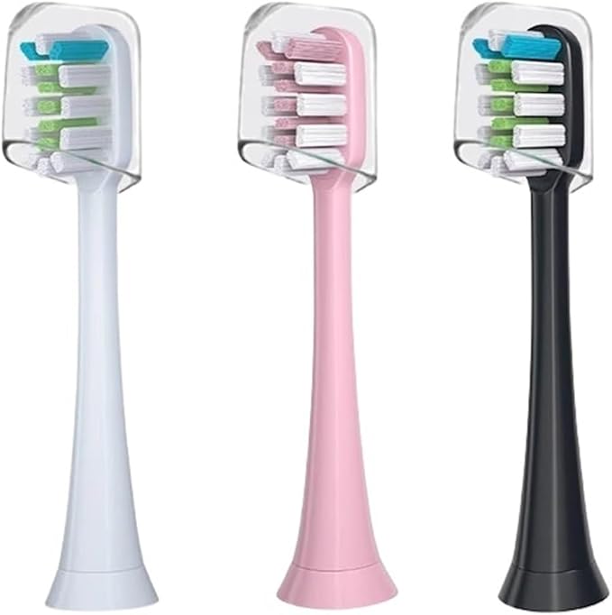 Compatible for Xiaomi SOOCAS Brush Head X3 X5 X3U X1 V1 V2 SOOCARE Replacement Head Bristle Sonic Electric Nozzles with Anti-dust Cap Clean(5pcs Pink)