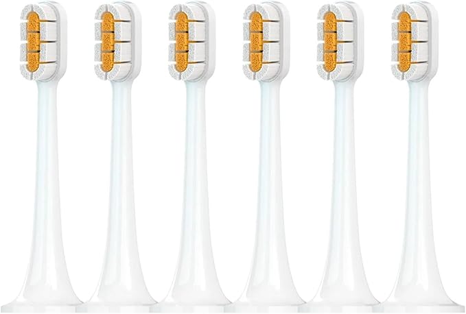 Compatible with Toothbrush Head T300/T500 Mijia DDYS01SKS/MES601/T700 Replacement MES602/604(Clean OG 6 Pcs)