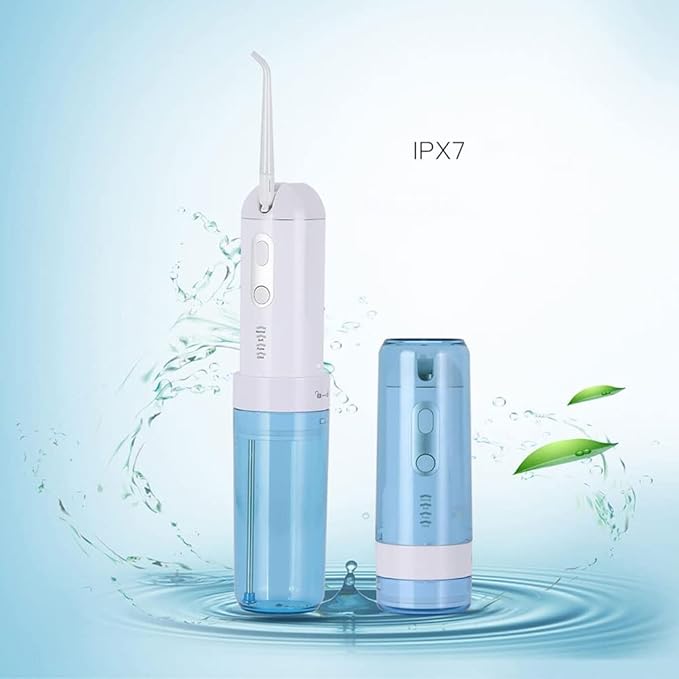 Water Flosser Oral irrigator for Teeth Cleaning 4 Pressure Modes- Rechargeable Oral Irrigator Waterproof Design - with a Powerful Battery for Home&ampTravel (Color : Gray)