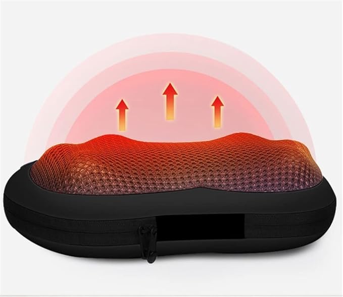 TOEWOE Back and Neck Massager with Deep Tissue Kneading Electric Back Massage Pillow Perfect for Back Neck Shoulders Legs Foot Body Muscle Pain Relief (Color : Black)
