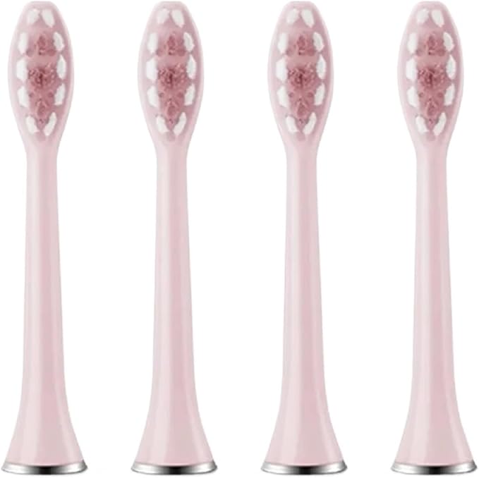 Replacement Toothbrush HeadsCompatible for SUBORT S7/Bair X7 X7S X11 X11S(4pcs Pink)