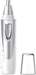 Ear and Nose Hair Trimmer Clipper - Professional Painless Eyebrow and Facial Hair Trimmer for Men and Women Battery-Operated IPX7 Waterproof Dual Edge Blades for Easy Cleansing