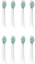 8pcs Replacement Toothbrush Head Compatible for Seago SG-2308/XF77/XF55/SG-2309 Accessories Soft Bristles Nozzles