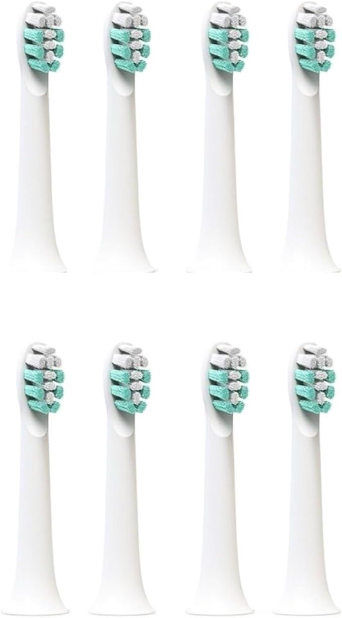 8pcs Replacement Toothbrush Head Compatible for Seago SG-2308/XF77/XF55/SG-2309 Accessories Soft Bristles Nozzles