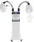 Multifunctional Nano Hair Steamer Machine 650W Professional Micro Mist Salon Processor 2 Vaporizing Caps for Hair Deep Care Repair Salon Spa Without Damage (White-1)