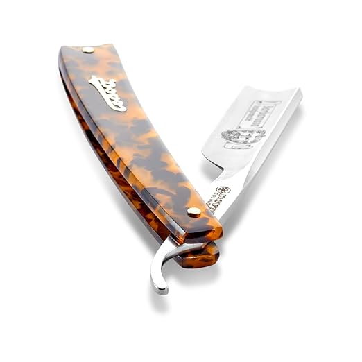 DOVO Barbarossa Razor - Carbon Steel Razor - 5/8 Inch - Spanish Head - Pointed Back - Full Hollow Ground - Dovo Solingen Barber Knife