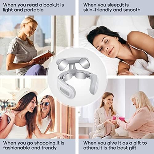 Neck Massager for Neck PainIntelligent Portable Neck Massager with Heat FunctionUSB Charging Neck Relax MassagerMassage at HomeOutdoorfor Women and Men