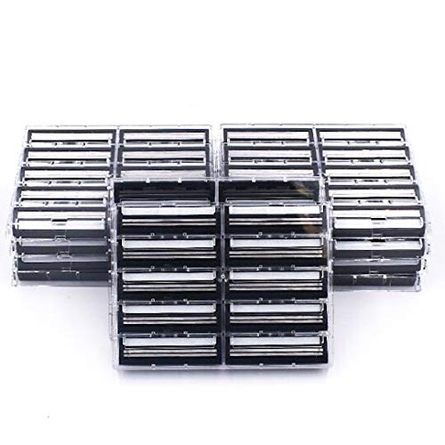 Taconic Shave 100 Twin Blade Razor Cartridges With Lubricating Strip - Compatible With All Gillette Trac 2  G2 G II Contour Vector And Gillette Atra Razor Handles - Made In The Usa