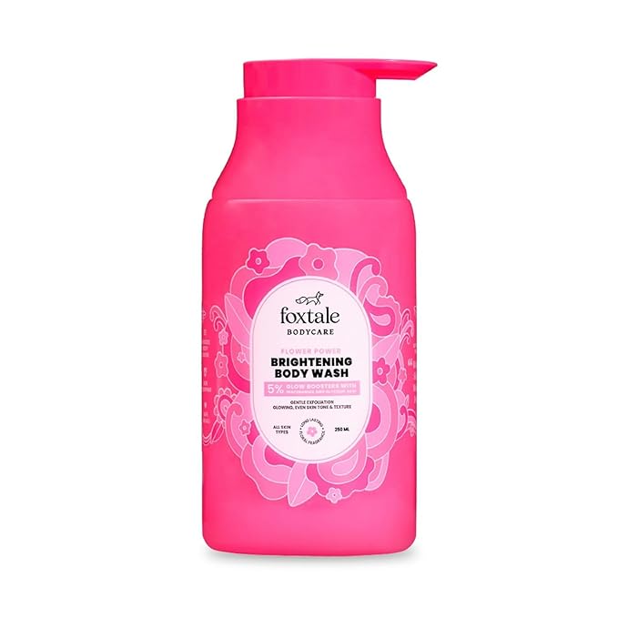Fox_tale De-Tan Brightening Body Wash | Glycolic Acid &amp Niacinamide for Glowing Skin | Removes Tan &amp Evens Skin| 6+ hrs odour control | SLS-Free | Body Wash for Women &amp Men | All Type | 25