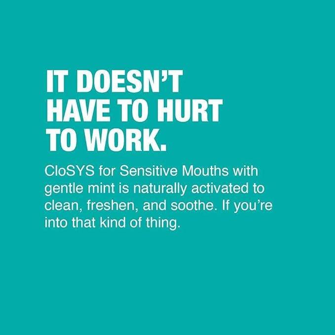 CloSYS Healthy Gums Oral Rinse Mouthwash - 32 Fl Oz &amp Sensitive Mouthwash 32 Ounce Gentle Mint Alcohol Free Dye Free pH Balanced