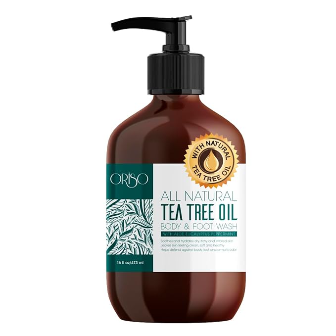 Tea Tree Oil Body Wash and Aloe Vera Gel with Organic Aloe Vera Cold Pressed bundle