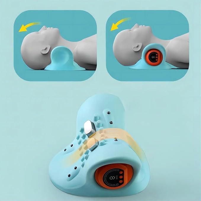 Electric Neck Massager Infrared Heating Airbag Neck Traction Vibration Shoulder Cervical Spine Shoulder Support Relax
