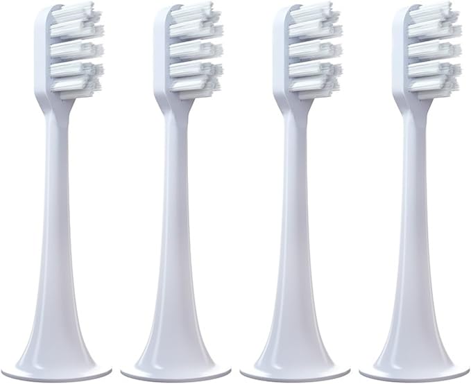 Replacement Toothbrush HeadsCompatible for Xiaomi T300 T500 Electric Teeth Brush(4 Soft White)
