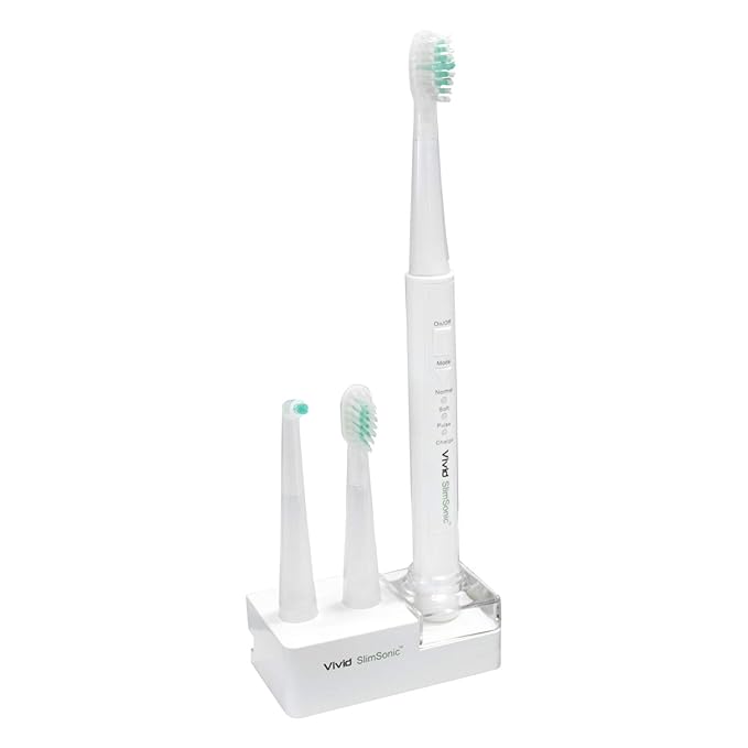 Rechargeable Sonic Pulse Interdental Electric Toothbrush – Slim Regular Heads – 3 Dimensional Oscillation Movement