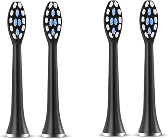 Compatible for SUBORT S7 Brush Heads Electric Toothbrush Accessories Replacement(4 Black Brush Head)