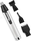 Nose Hair Trimmer for Hygienic Grooming with Rinseable Interchangeable Heads for Eyebrows Neckline Nose Ears &amp Other