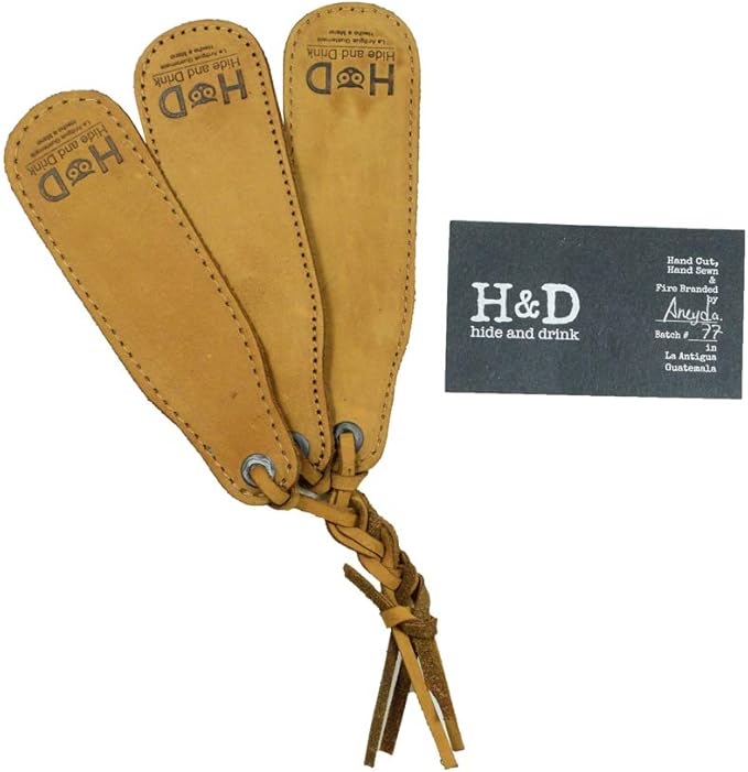 Hide &amp Drink Leather Bookmark Page Marker for Book Lovers Page Turners Travel Readers Literature Fans Book Club Gifts Handmade 101 Year Warranty (Old Tobacco)