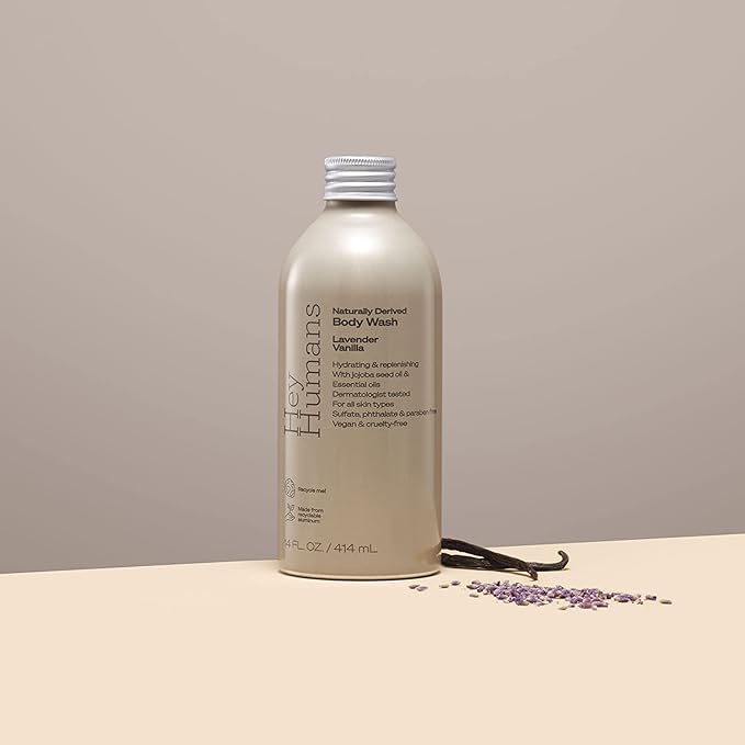 HEY HUMANS Body Wash Cedarwood Sage + Lavender Vanilla + Coconut Mint 14 Fl Oz (Variety Pack)