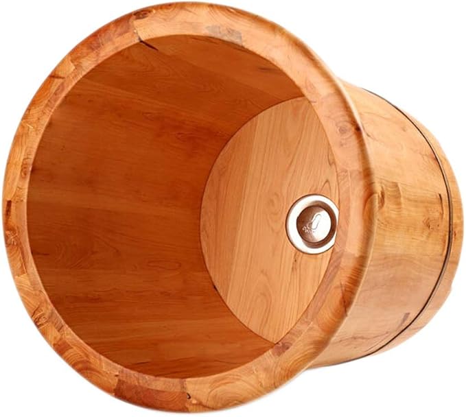 Foot Tub Wooden Foot Basin Adult Wooden Foot Basin Household Foot Bath Tub Foot Bath Foot Bath Barrel Household Foot Bath Cedar Barrel 45cm Foot Bath Wooden Bucket Foot Spa Househol
