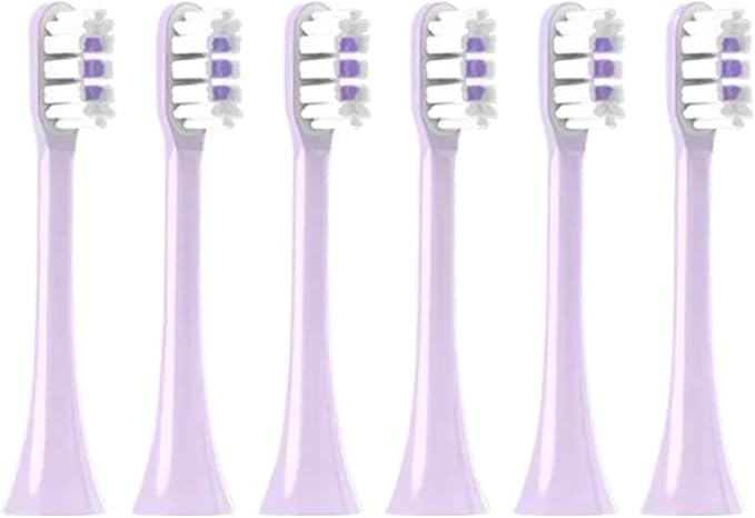6/12pcs Toothbrush Heads Compatible for X3/X3U/X5 Soft Bristle Brush Vacuum Packed(6Purple)