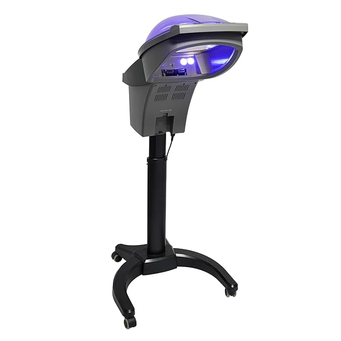 Professional Hair Steamer Hairdressing Care and Color Processor for Salons and Stylists Standing Type 700 Watts Durable Base on Rolling Casters