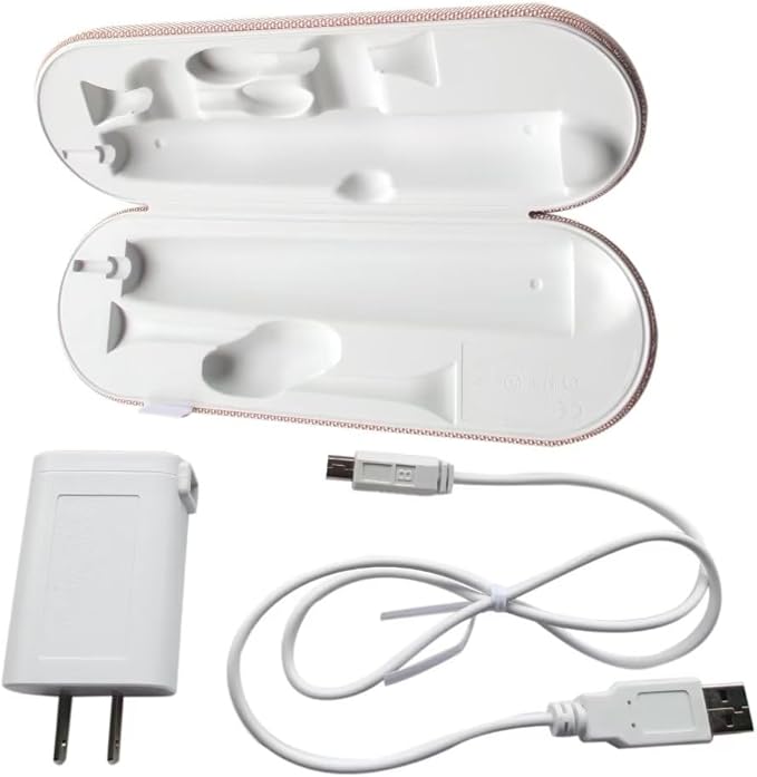 HX9210 Travel Charger Case w/AC Charger+USB Cable Replacement for Philips Sonicare DiamondClean Sonic Toothbrush HX9382HX9372HX9362HX9360(Gold)