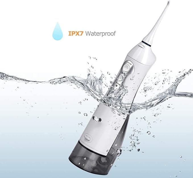 Water Flosser Cordless Water Dental Flossers 3 Modes IPX7 Waterproof Portable Water Pick Teeth Cleaner for Home&ampTravel USB Rechargeable 220ML Water Tank