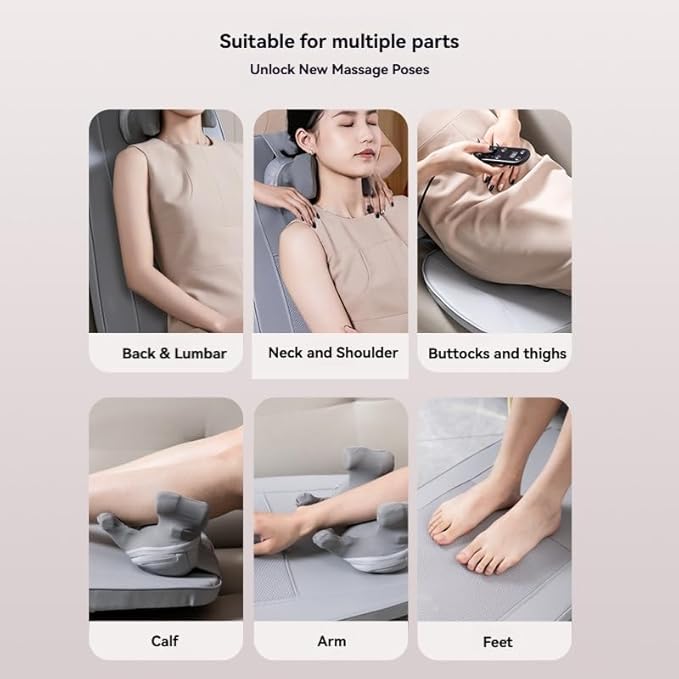 Full Back Massager with Heat-Shiatsu Massage Chair Pad - Shiatsu Back Massager for Chair with Height Adjustable Neck MassagingGift for Mom and Dad