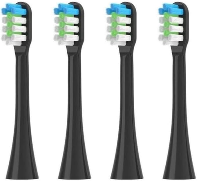 Replacement Toothbrush Heads Compatible for Nandme Nx8000 Sonic Electric Soft Dupont Bristle Tooth Brush Head4/8/16PCS(4pcs Black)