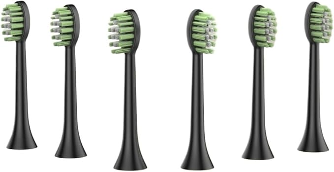 Compatible for Jeenk Electric Toothbrushes Replacement Heads Toothbrush 6pcs/Set for JK-Y05 Head Sets(JK-ST01BK)