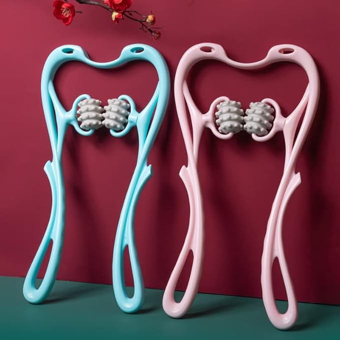 Shoulder Head Massage Neck Massager Clip Artifact Manual Cervical Spine Manual (Blue)