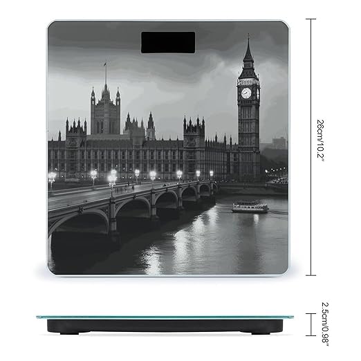 London Smart Scale for Body Weight Accurate Bathroom Scale with LED Display Digital Weight Scales Weighing Machine High Precision Scales for Bath Home