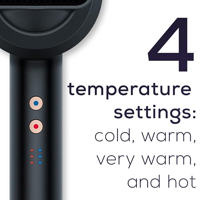 Beurer HC35 Compact Hair Dryer 1500-Watt Blow Dryer Ionic Technology Reduces Frizz Lightweight and Portable Travel Hair Dryer with 4 Temperature and 3-Speed Settings &amp Cold Air Function (Black)