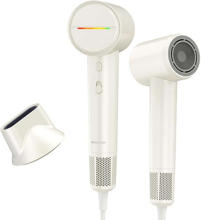 High Speed Hair Dryer 110000 RPM with 1 Billion Plasma Ions Ionic Blow Dryer Frizz Free Fast Drying with Magnetic Diffuser for Curly Hair Low Noise Lightweight Thermo Control Hair Dryer for Women