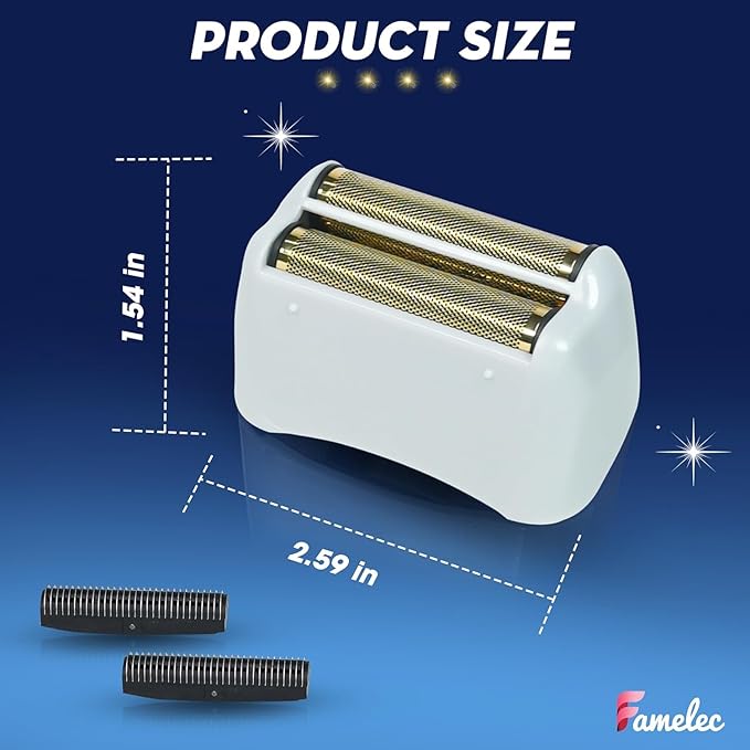 Pro Foil and Cutters for Andis Foil Shaver Models TS1 17150 17235 17220 TS2 17200 Razor Blades &amp Gold Foil Shaver Blades Compatible with Andis Shaver Foil Replacement #17155 17160 17280