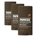 Papatui by Dwayne Johnson Triple Action Antiperspirant for Men | Sweat Control Odor Neutralizer &amp Skin Nourishing | Sandalwood Suede | 2.6 oz (Pack of 3)