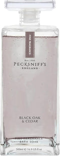 Pecksniff's Prestige Black Oak &amp Cedar Bath Soak Decanter | 500ml/16.9 Fl Oz