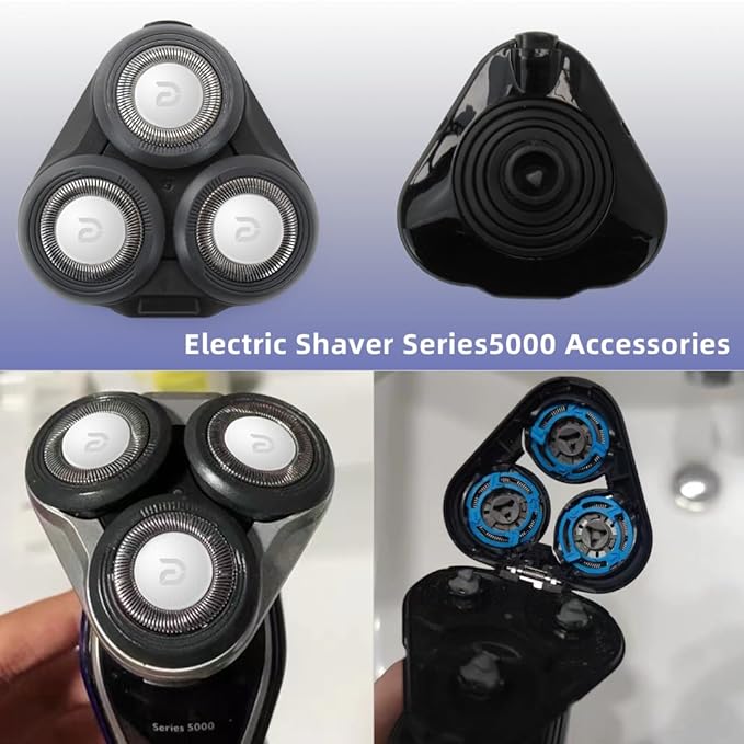 2024 New Complete Head Assembly Replacement for Philips Norelco Series 5000 Shavers S5310 S5320 S5330