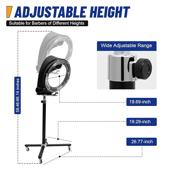 3 In 1 Orbiting Infrared Hair Dryer Color Processor Salon Perming Machine 360 Degree Rotation with Timer for Hair Dyeing Perming Conditioning