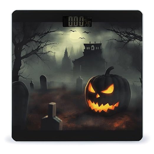 Halloween Horror Scale for Body Weight High Precision Digital Weight Scales with LCD Display Anti-Slip Sturdy Slim Tempered Glass Bathroom Scale for Home Use
