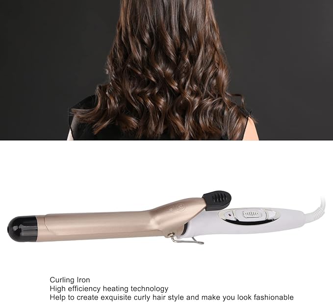25mm Curling Iron Hair Curling Wand 1-Inch Ceramic Curling Iron Produces Soft Waves for Use on Medium and Long Hair (US)
