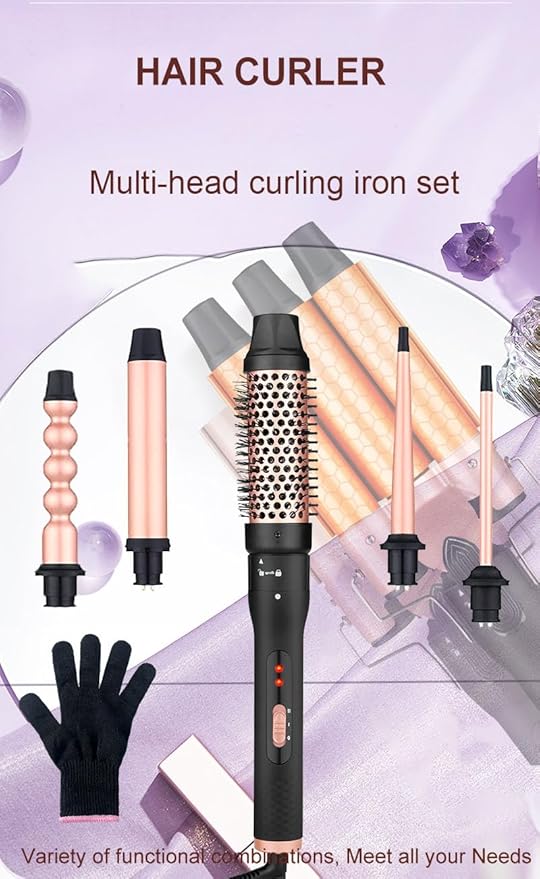 Curling Iron Wand Multiple Combination SetsFast Heating Hair Wand Curler in All Hair Type ((Set 5) 3 in 1)