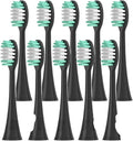 Electric Toothbrush Heads Compatible for Aquasonic Black Series/Series Pro/Vibe Series Unisex Replacement Nozzle(10PCS Black)
