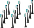 Electric Toothbrush Head Replaceable Sonic Suitable Compatible for 's Brush(Black 12pc)