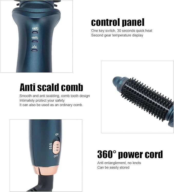 Curling Iron Smart 2 in 1 Thermostatic Straight Curly Hair Dual Purpose Curling Brush Portable for Home for Beauty Center