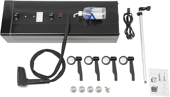 1200W/110V Adjustable Height Nano Hair Steamer Standing 3 in 1 Hair Steamer w/Removable Nozzle Standing10 Levels Fog Hair Color Processor SPA Steamer for Hair Salons Barber Stores (Black)