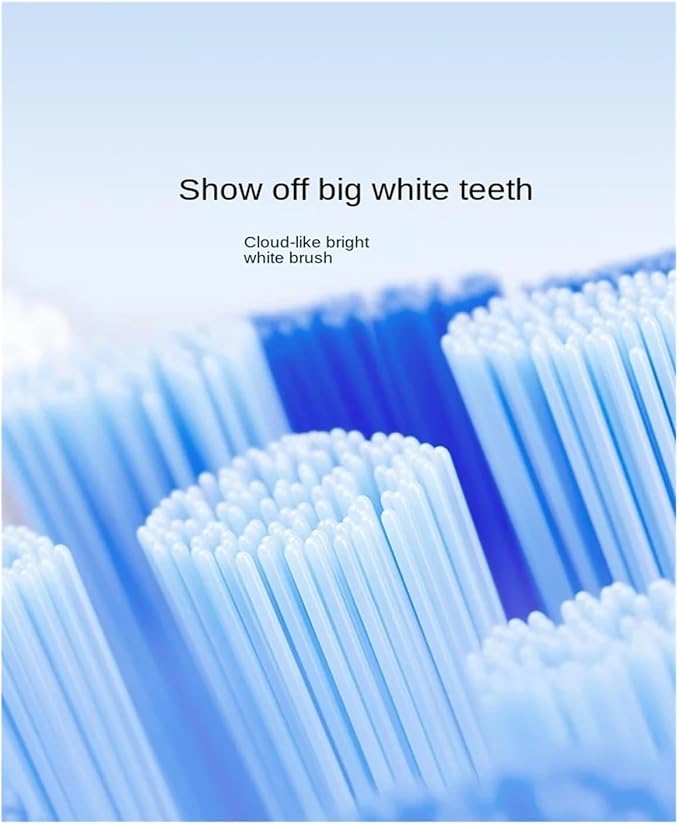 Compatible For OcleanFlow/X/X PRO/ Z1/ F1/ One/Air 2 /SE Brush Heads Soft DuPont Sonic Toothbrush Vacuum Bristle 7pcs Replacement Heads(7pcs Blue)
