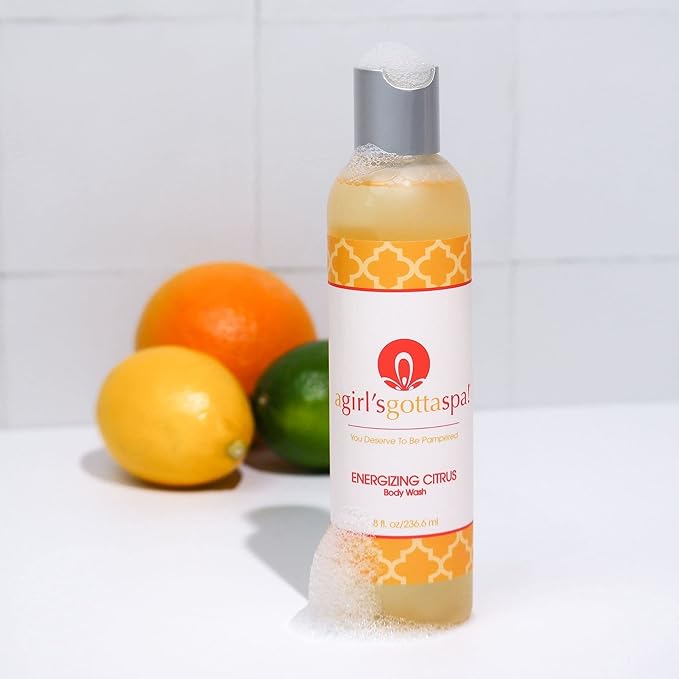 A Girl's Gotta Spa! Sulfate-Free Natural Body Wash Citrus Essential Oils 100% Vegan Cruelty-Free Moisturizing Shower Gel