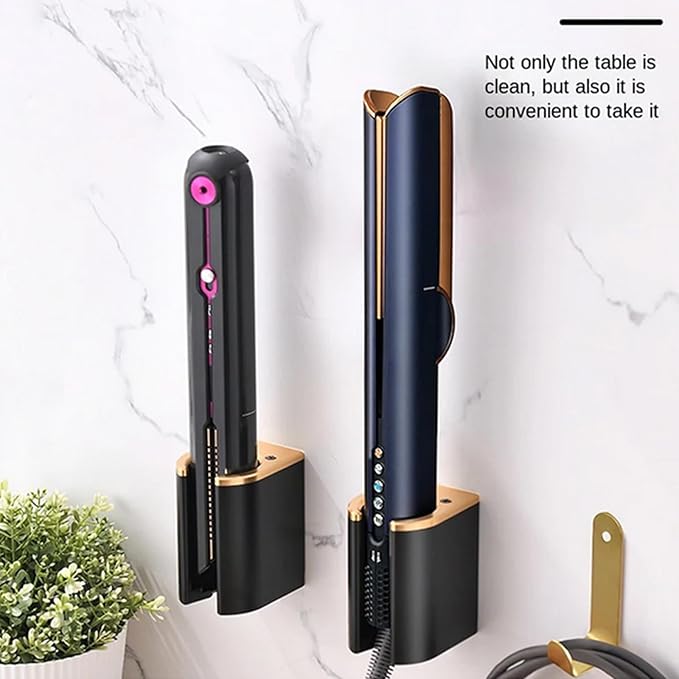 Wall Mount Holder Compatible with Dyson Airstrait HT01 Straightener Metal Storage Bracket Shelf for Airwrap/Corrale/HS03/HS01/SH05 Hair Straightener