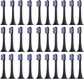4/8/12/16PCS Compatible for XIAOMI MIJIA T700 Replacement Toothbrush Heads Sonic Electric Vacuum DuPon Soft Bristle Brush(Black purple-30pcs)